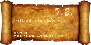 Teltsch Euszták névjegykártya